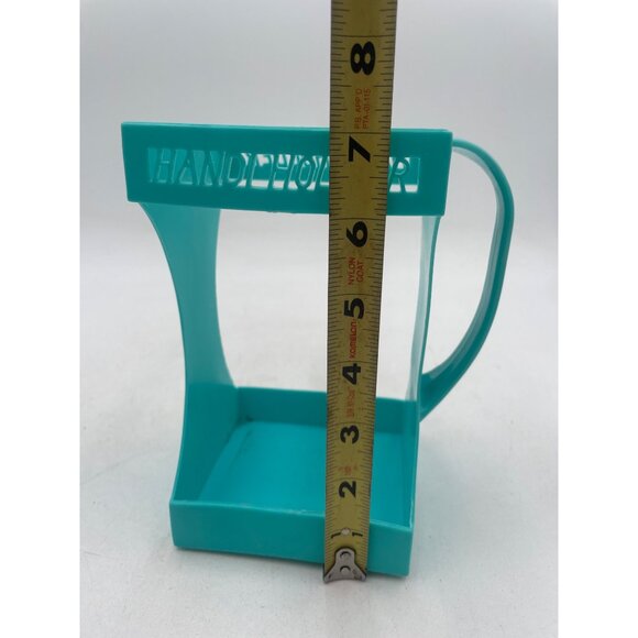 Vintage Turquoise Handi Holder Cup Handle Carrier Retro Plastic Drink Grip 1970 - Picture 6 of 7